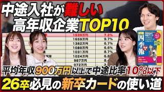 【年収900万超】中途入社が難しい企業TOP10 【就職四季報】｜MEICARI（メイキャリ）就活Vol987 [upl. by Cran760]