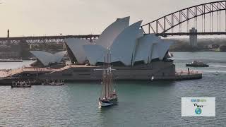 Dutch Ship quotThe Oosterscheldequot in Sydney Harbour in 4K [upl. by Enenstein]