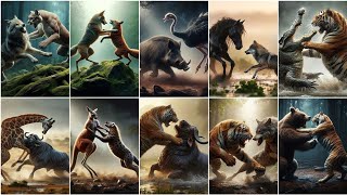 ANIMALS FIGHT SHOWDOWN part 2 WHICH IS YOUR FAV0URITE ANIMAL🐅 [upl. by Cullan571]