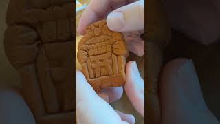 Food Review Ningyoyaki Cake mini pancake stuffed with custard  人形焼 カスタード味 [upl. by Lynett]