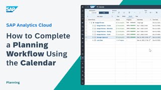 How to Complete a Planning Workflow Using the Calendar SAP Analytics Cloud [upl. by Largent931]