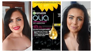 Garnier Olia Hair Dye Review Deep Black 10 [upl. by Amandy475]