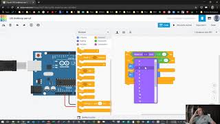 L06 Arduino tinkercad LED aanuit met 1 drukknop [upl. by Feledy697]