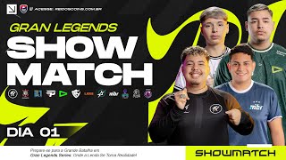 ESTREIA SHOWMATCH GRAN LEGENDS  DIA 01  FREE FIRE AO VIVO [upl. by Anaujd]