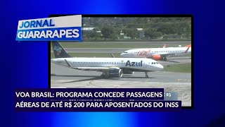 VOA BRASIL Programa concede passagens aéreas de até R 200 para aposentados do INSS [upl. by Thirion]