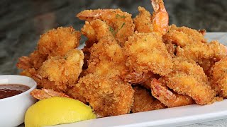 Quick and Easy Butterfly Shrimp Recipe  How To Make Crispy Fried Shrimp [upl. by Ainotahs]