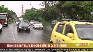 En Bello y Envigado el pico y placa se suspenderá temporalmente Noticias  TeleMedellin [upl. by Cello530]