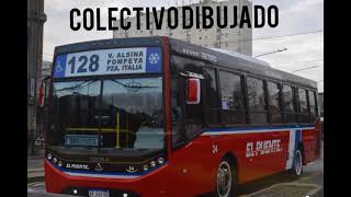 COLECTIVO DIBUJADO linea 128 [upl. by Morlee]