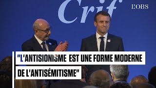 Antisémitisme  ce que Macron a dit au Crif [upl. by Ojybbob886]