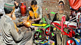 How Intelligent Method of Making Tricycle Under Critical Conditions  Salute to These Hard Workers [upl. by Akissej]