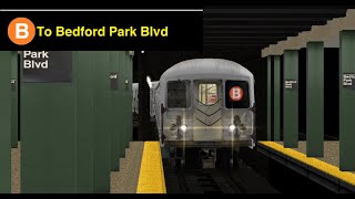 OpenBVE Throwback The R40M B Train To Bedford Park Blvd 2000s [upl. by Matronna]