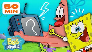 Bob Esponja  Todo Lo que Mira Bob Esponja en Televisión 📺  Compilación de 50 Minutos  Bob Esponja [upl. by Vijnas337]