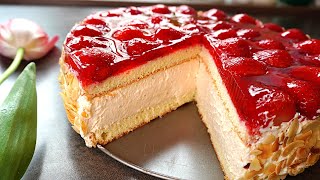 Erdbeertorte Die beste Torte  so leicht und cremig 👍 ❤️ 😋 [upl. by Son64]