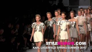 Karl Lagerfeld Spring Summer 2010 Collection Stylerumorcom [upl. by Halette]