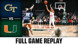 Georgia Tech vs Miami Full Game Replay  202324 ACC Womens Basketball [upl. by Sanders]