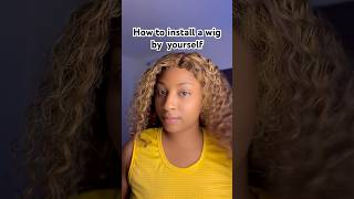 How 2 install wig for beginners wiginstall wiginfluencer wig hairtutorial beginners shorts [upl. by Omrelliug]