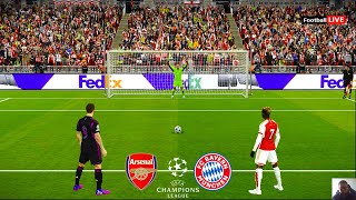 Arsenal vs Bayern Munich  Penalty Shootout  Quarter Final UEFA Champions League 2024  PES [upl. by Morse]