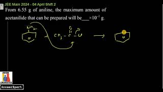 From 655 g of aniline the maximum amount of acetanilide that can be prepared will be [upl. by Hux857]