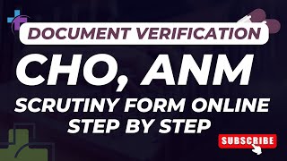 RSMSSB CHO ANM DOCUMENT VERIFICATION CHO SCRUTINY FORM ATTESTATION FORM 2024 [upl. by Whorton]