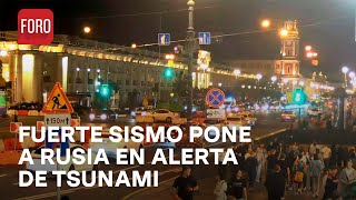 Sismo de magnitud preliminar 74 sacude Rusia emiten alerta de Tsunami  Las Noticias [upl. by Hayyikaz411]