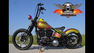 2009 HARLEY DAVIDSON CROSSBONES SPRINGER 40000 CUSTOM BUILD 2900 ORIGINAL MILES PERFECT CONDITION [upl. by Novick771]