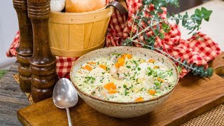 Rocco DiSpirito  Chicken and Dumpling Soup  Home amp Family [upl. by Ibocaj]