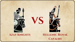 ROME II Total War  Azat Knights VS Hellenic Royal Cavalry [upl. by Oruntha]