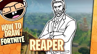 How to Draw REAPER Fortnite Battle Royale  Narrated Easy StepbyStep Tutorial [upl. by Oinotnas]