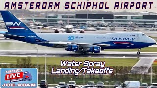 LIVE Heavy Departures and arrivals at Amsterdam Schiphol Airport [upl. by Cari]