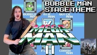 Bubble Man Stage Theme Mega Man 2 RockMetal Guitar Remix Version [upl. by Kyre]