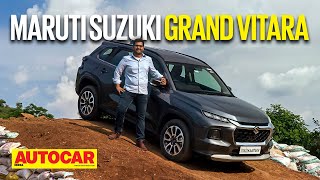 2022 Maruti Suzuki Grand Vitara review  The midsized Maruti SUV is here  Drive  Autocar India [upl. by Gilford560]