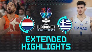 Netherlands 🇳🇱 vs Greece 🇬🇷  Extended Highlights  FIBA EuroBasket 2025 Qualifiers [upl. by Maisey591]