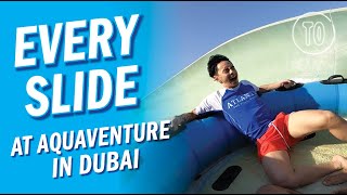 Aquaventure Waterpark Dubai EVERY WATER SLIDE POV [upl. by Iggep]