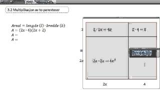 Algebra 3 2 Multiplikasjon med to parenteser [upl. by Niar]