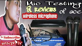 Ace Wireless Microphone AC388 ReViews and Mic TestingGanda ng Tunog [upl. by Anawal533]