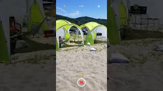 寺泊キャンプ Quechua Arpenaz 42 Family XLColeman シェード ドームシェルター 360youtuber youtubeshortclip [upl. by Yregram]