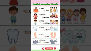 🔤 English Irregular Plurals  Learn English  shorts [upl. by Leasi]