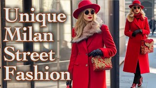 Unique Italian Street Style Beautiful People Show Stunning Winter Outfits in Milan [upl. by Ladin]