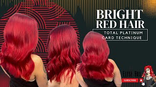 🔥 Fiery Bright Red Hair Platinum card technique redhaircolor [upl. by O'Rourke]