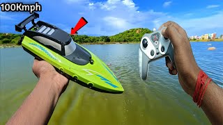 24Ghz Fastest RC Boat Unboxing And Testing [upl. by Blake]