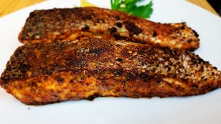 Air Fried CrispySkinned Blackened Salmon  Best Tender amp Moist Fish Recipe  Low Carb [upl. by Bunder156]