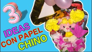 3 IDEAS DE COMO DOBLAR TU PAPEL CHINO PARA CAJITAS O BOLSAS DE REGALO [upl. by Elenore]