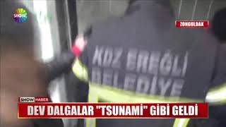 Karadeniz Ereğlide tsunami gibi Fırtına  Show TV haber [upl. by Leitao]