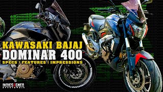 KAWASAKI BAJAJ DOMINAR 400  SPECS FEATURES AND FIRST IMPRESSIONS  ZMAX VLOGS REVIEWS [upl. by Leroi]