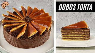 Dobos Torte  the original Hungarian recipe Beas Bites [upl. by Bashee]