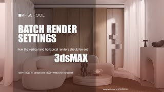 Batch render setting for vertical and horizontal resolution in 3dsMax [upl. by Sarge]