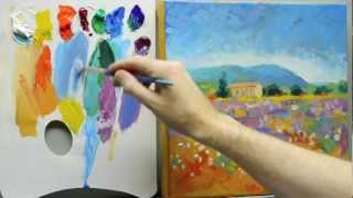 How to paint like Monet Part 3  Stepbystep Impressionist landscape painting [upl. by Sherrard]