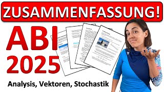 🚀🚀🚀 KOMPLETTE ZUSAMMENFASSUNG MATHE ABI 2025  Analysis Stochastik Vektoren [upl. by Farrel412]