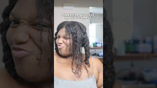 PROTEIN TREATMENT ON HEAT DAMAGED HAIR naturalhairstyling curlyhair naturalcurls [upl. by Carlye]