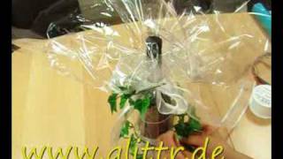 Geschenke verpacken Flasche Beispiel 2 [upl. by Donall423]